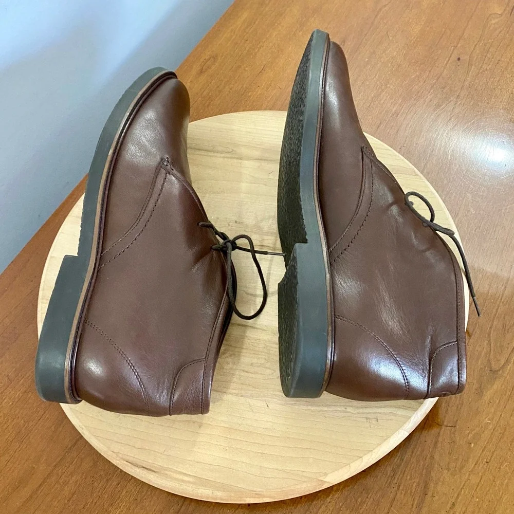 Peter Millar Mens Brown Leather Chukka Boots Ankle Desert Shoes Lace Up Size 11